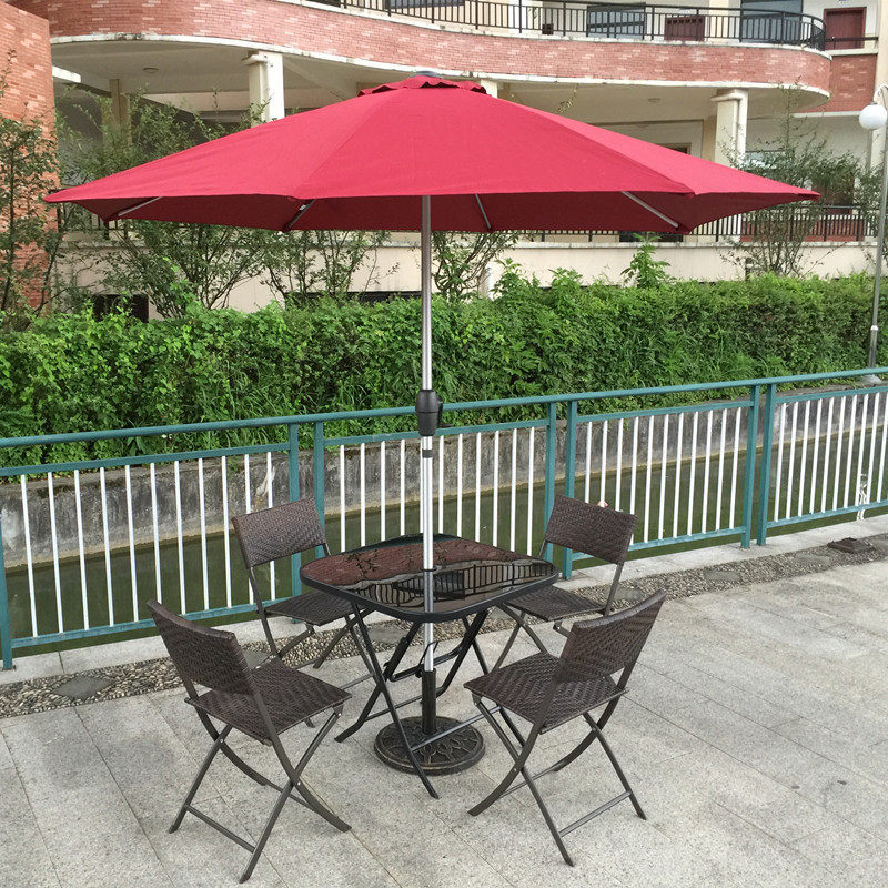 Outdoor Furniture Small - Ensemble de jardin pliable en rotin,