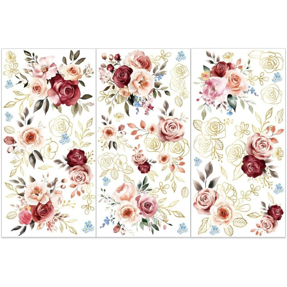 Outdoor Furniture Manufacturer - 3 pièces/ensemble aquarelle Roses frotter sur