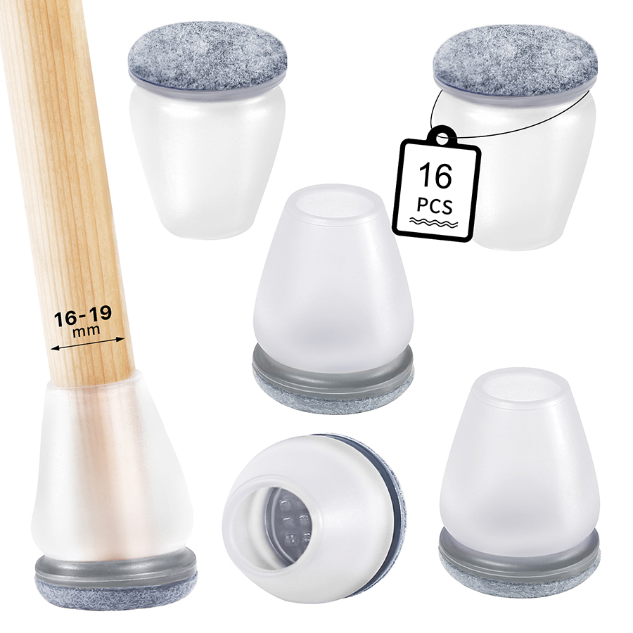 Outdoor Furniture Leg Protectors - 16 pièces couvre-pied de chaise jambe