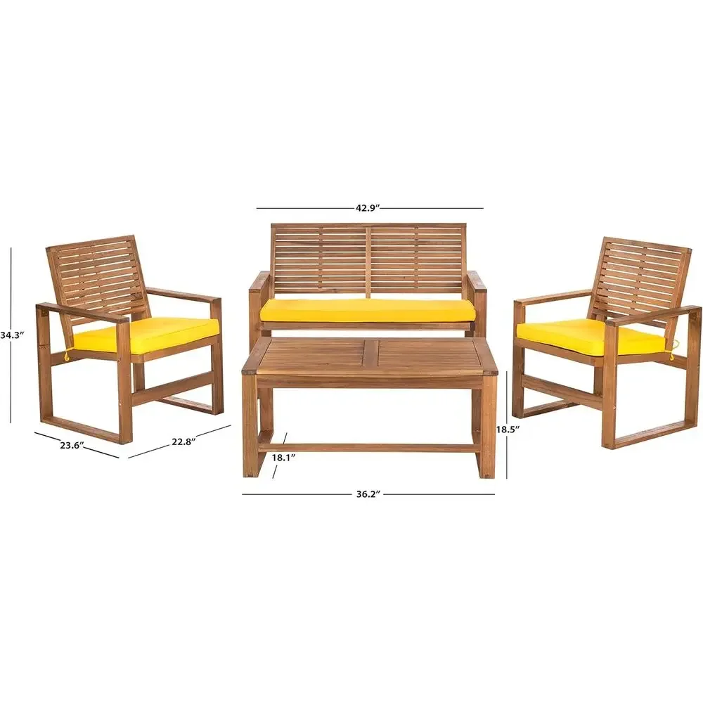 Ensemble de 4 meubles de patio - Outdoor Furniture Yellow avis et prix