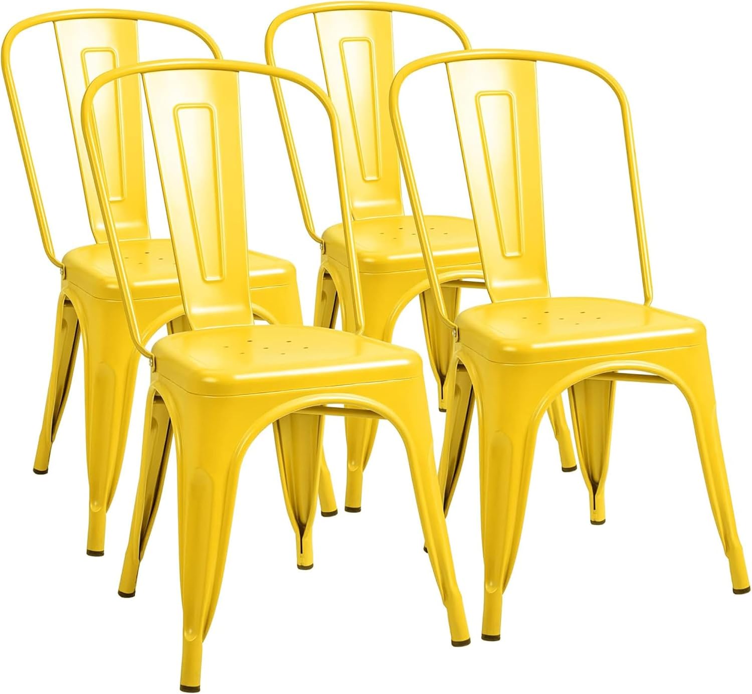 Ensemble de 4 chaises de salle - Outdoor Furniture Yellow avis et prix