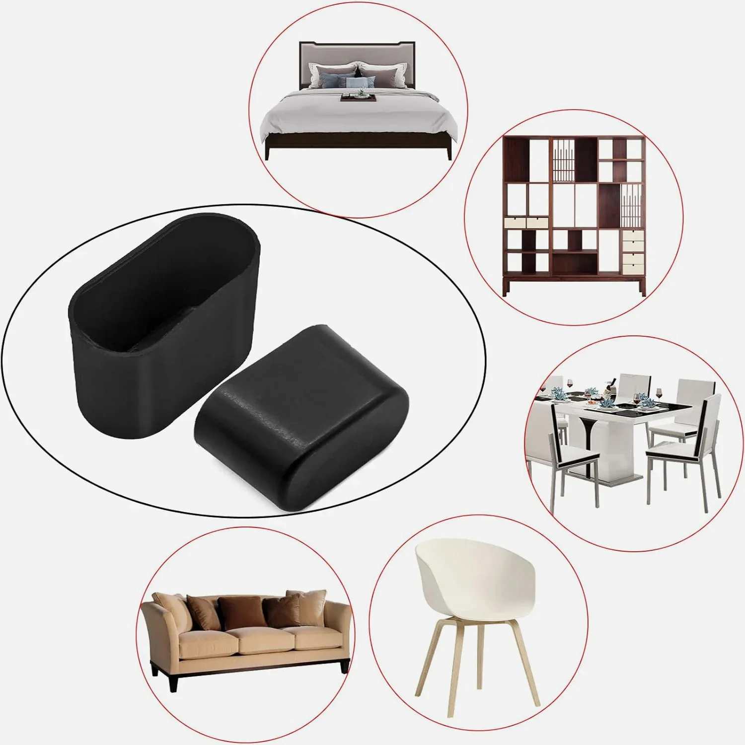 Couvre-pieds de chaise ovales  - Outdoor Furniture Leg Protectors avis et prix