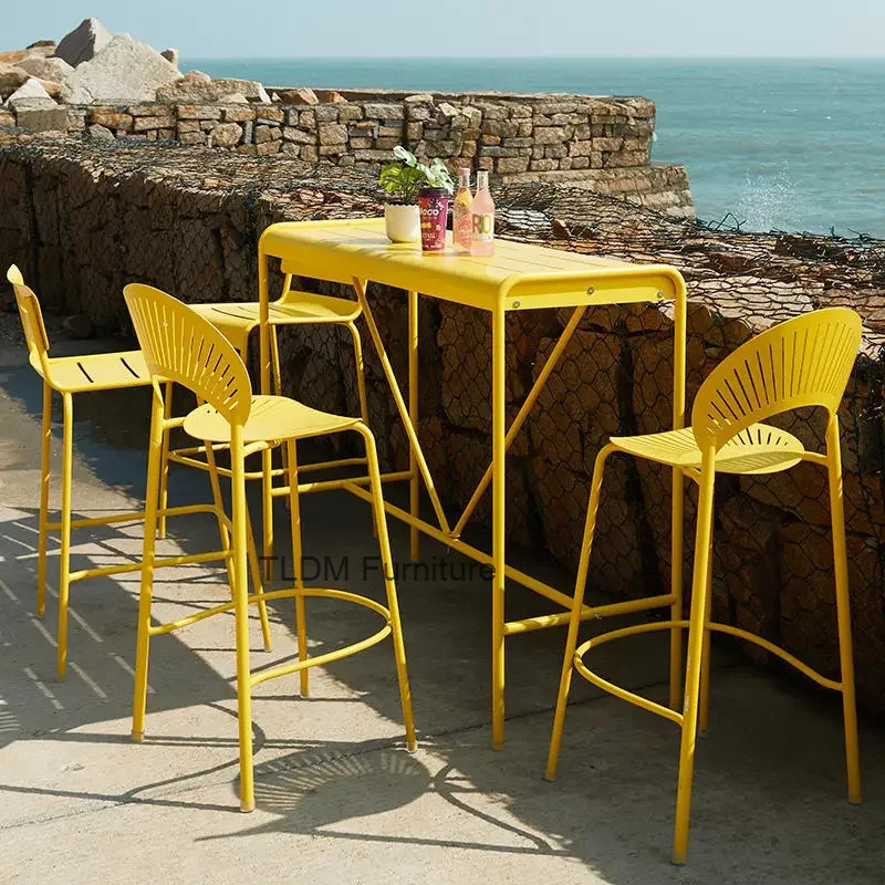 Tabourets de bar industriels j - Outdoor Furniture Yellow avis et prix