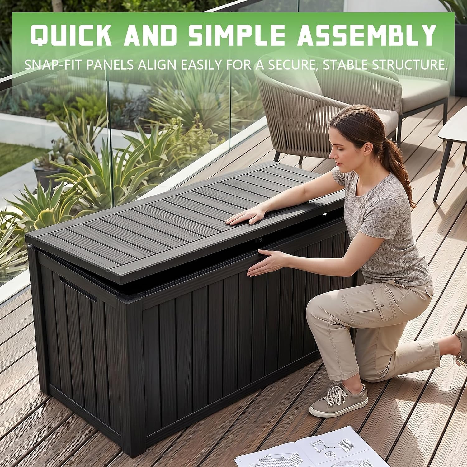 Boîte de rangement en résine v - Outdoor Furniture Resin avis et prix