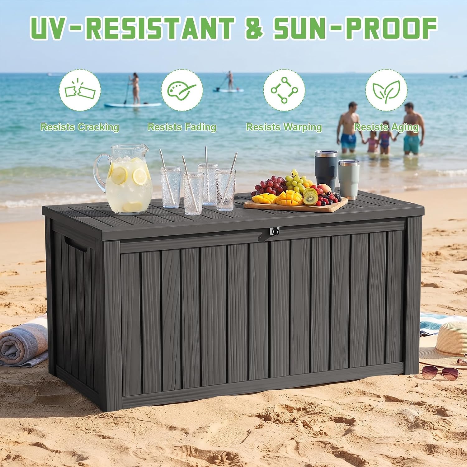 Boîte de rangement en résine v - Outdoor Furniture Resin avis et prix