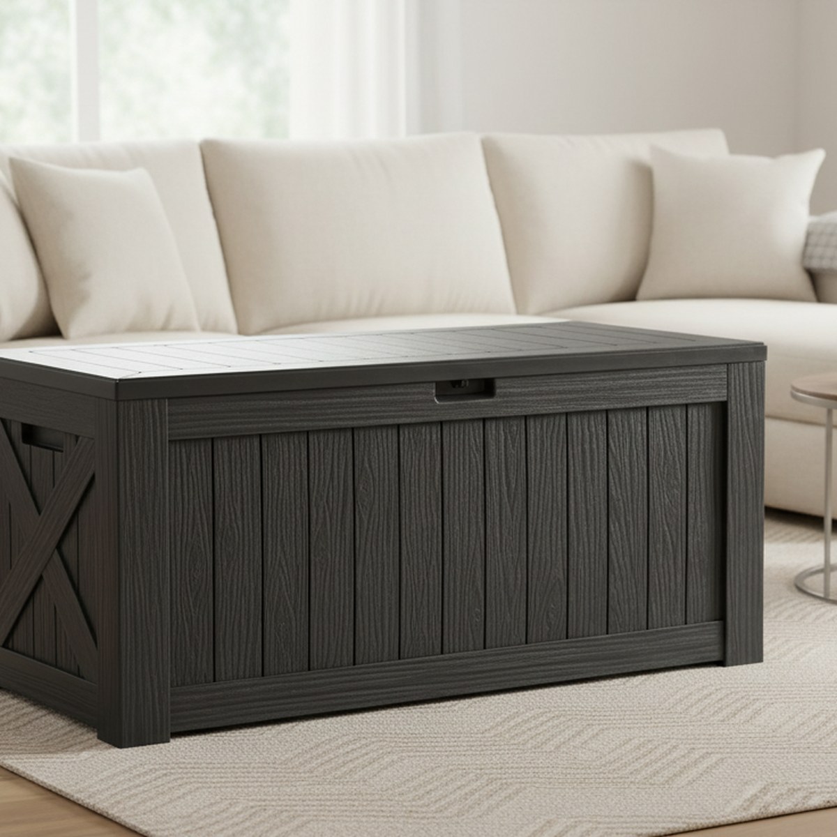 Grand coffre de rangement exté - Outdoor Furniture Resin avis et prix