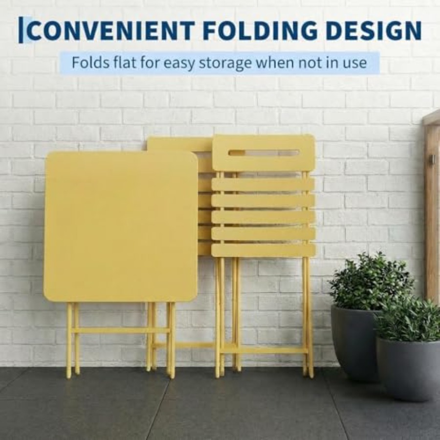 Ensemble bistrot 3 pièces pour - Outdoor Furniture Yellow avis et prix