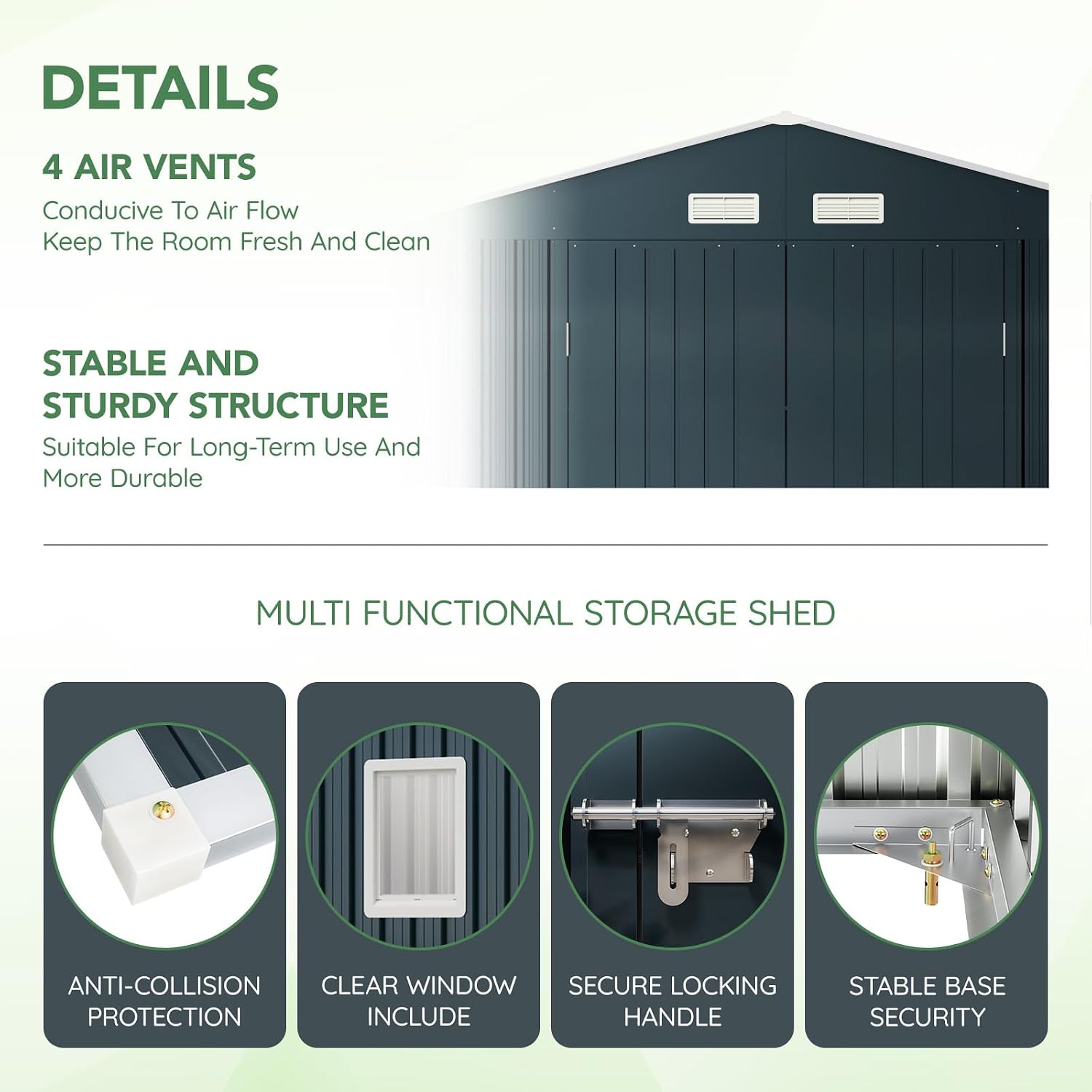 Abri de jardin en acier 10x12x - Outdoor Furniture Patio avis et prix