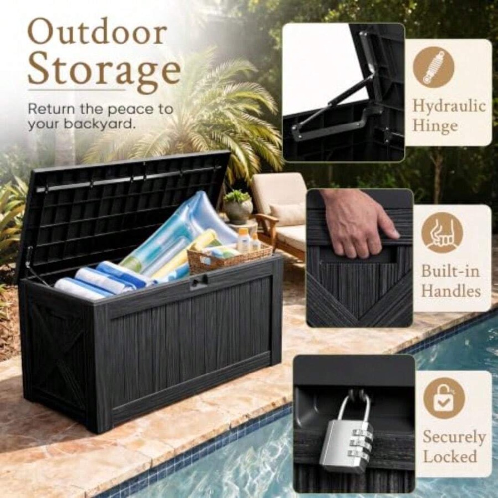Banc de rangement extérieur en - Outdoor Furniture Resin avis et prix