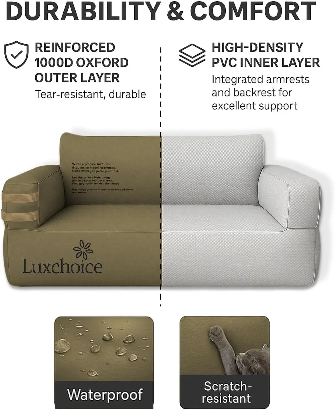 Canapé gonflable portable avec - Outdoor Furniture Sofa avis et prix