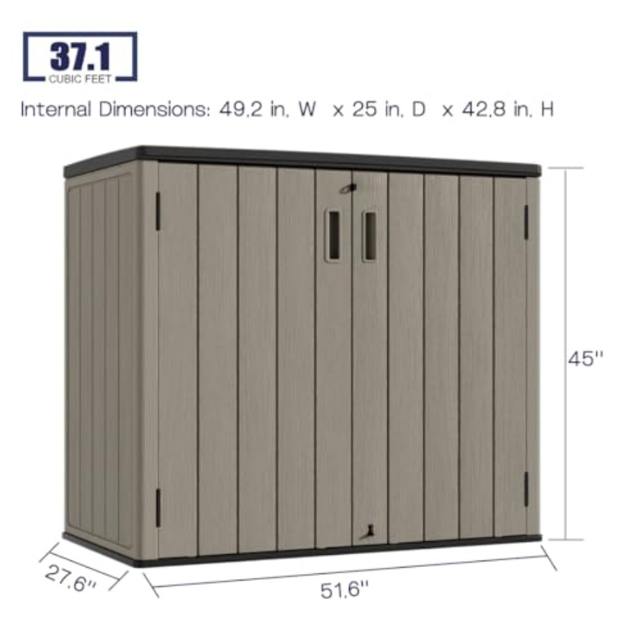 Abri de rangement horizontal e - Outdoor Furniture Resin avis et prix